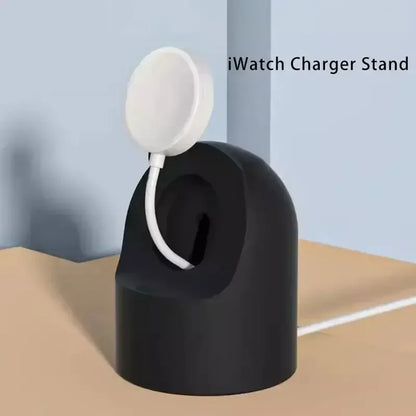 Charger Stand For Apple Watch Series Ultra/8/SE2/7/6/SE/4/3 49mm/45mm/44mm/42mm/41mm/40mm/38mm Durable Silicone Nightstand Mode - Urbizia