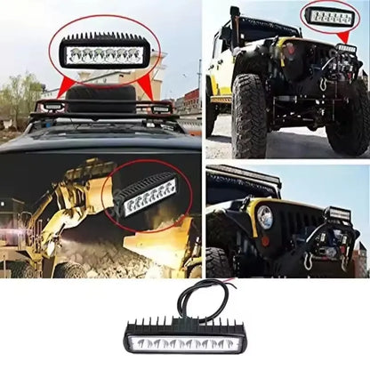 1/2PCS 12V Car LED Light Bar 18W 6000K Super Bright Car LED Work Light IP67 Waterproof Flood Spot Light White Off Road Head