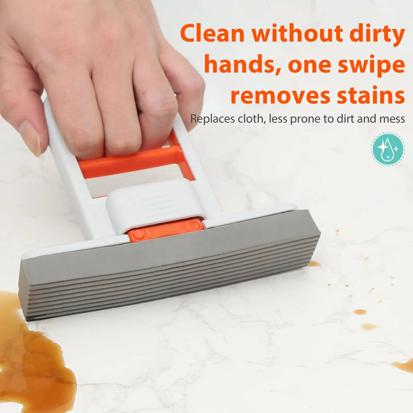 4pcs/set Handheld Mini Squeegee Sponge Cleaning Brush, Portable Multi Purpose Small Cleaner for Kitchen Counter, Sink, Window, Bathroom Tile, Stove Top