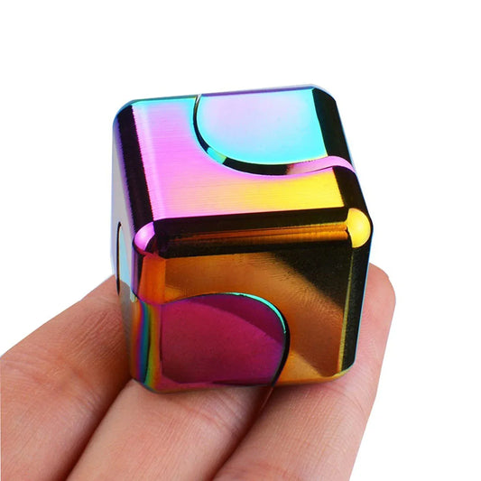 Metal Cube Spinner Fidget Toy for Stress & Focus
