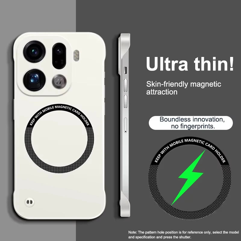 Ultra Slim Case For OnePlus 15 13 Luxury Color Frameless Magnetic Wireless Charging Hard PC Matte Phone Cover Fundas