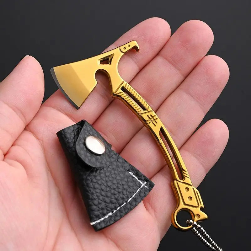 Stainless Steel Mini Kitchen Knife, Mini Hatchet, Keychain Knife, Portable Multi-Functional Bottle Opener with Sharp Blade