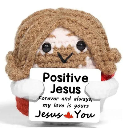 Positive Energy Crochet Doll Pocket Hug Handmade Knitted Plush Potato Plant Avocado Bee Turtle Duck Funny Emotional Support Gift - Urbizia