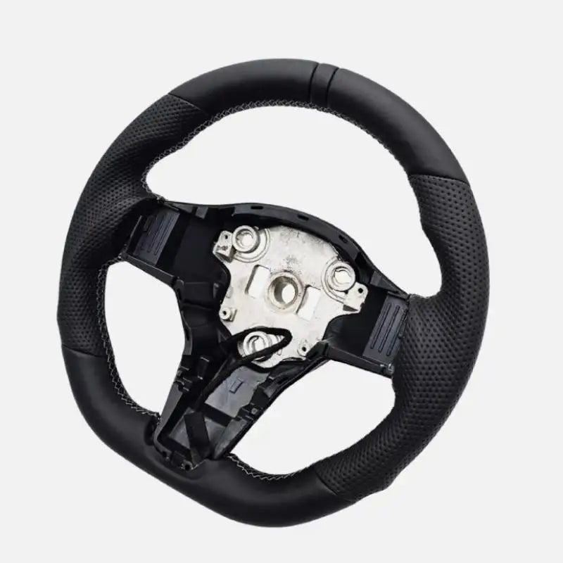 Heated Steering Wheel Perforated Leather Steering Wheel with Heating Function  For Tesla Model 3 2017-2023 Model Y 2020-2024