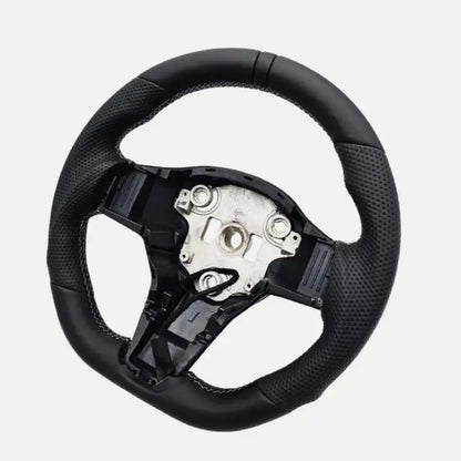 Heated Steering Wheel Perforated Leather Steering Wheel with Heating Function  For Tesla Model 3 2017-2023 Model Y 2020-2024