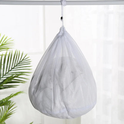 Nylon Mesh Laundry Bag - Adjustable Shoulder Strap, Drawstring Closure, Perfect for Dorms & Apartments