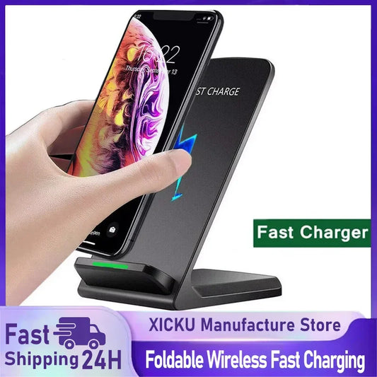 Wireless Charger Station Earphone Phone Fast Charging Charger Holder For iPhone 17 16 15 14 13 Pro Max Samsung S24 S23 Xiaomi