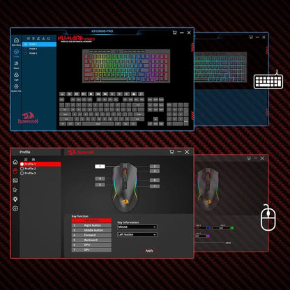 Redragon S142 Wireless Gaming Keyboard & Mouse Combo, 98 Keys K515 PRO Wireless RGB Membrane Keyboard
