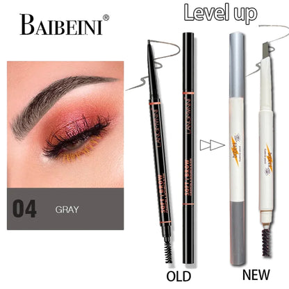 Thin-Head Double-Ended Eyebrow Pencil – Waterproof & Long-Lasting