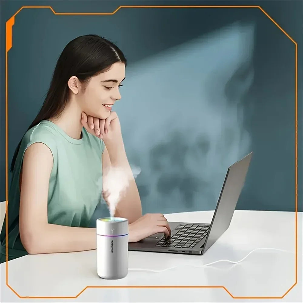 1pc Car Humidifier Colorful LED Aromatherapy Humidifier Silent Ultrasonic Air Aromatherapy Machine Suitable for Bedroom Office - Urbizia