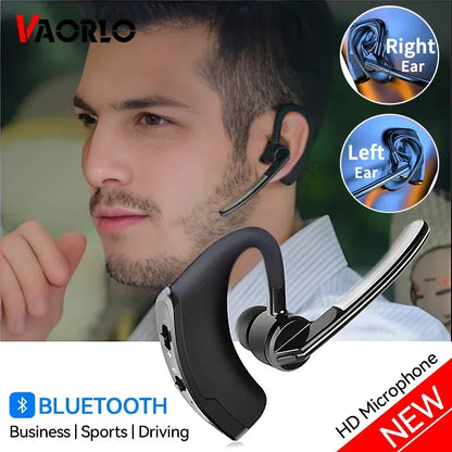 New V8 Wireless Bluetooth Single Earphone With HD Mic Stereo Headset Handsfree Call Business Headphone For Sports Driving Travel - Urbizia