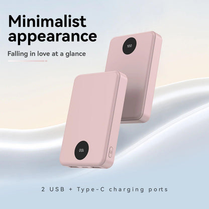Portable Charger 10000mAh Power Bank, Dual USB Output & USB-C Input Output, Digital Screen Display External Battery for Cell Pho