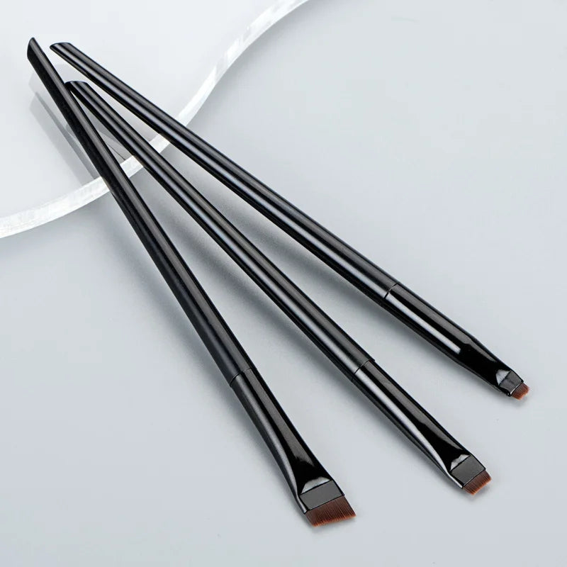 3-Piece Eye Makeup Brush Set – Angled Brow & Eyeliner
