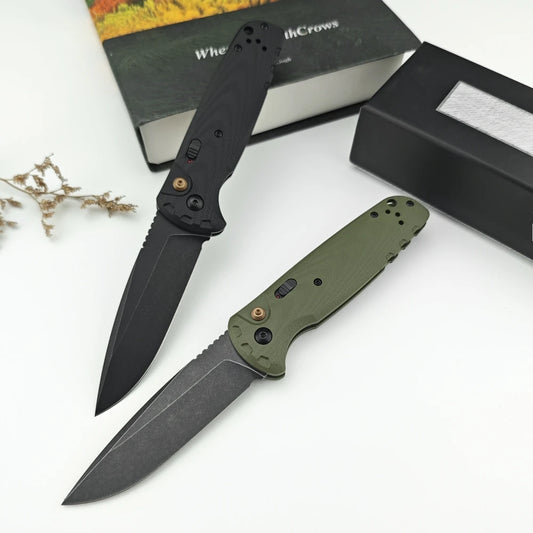 BM 4300 Folding Knife G10 Handle Wilderness Exploration, Hunting, Camp Survival, Ergonomic Handle, EDC Multi-functional Knives
