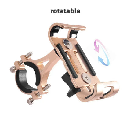 Motorcycle Bicycle Phone Holder Aluminum Alloy 360 Rotate Anti-slip Bracket Support GPS Clip Bike Phone Stand for iPhone Xiaomi