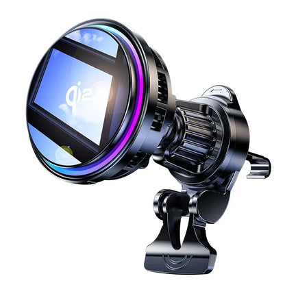 Ice Cooling Magnetic Wireless Car Charger Fast Charging Station for iPhone15 14 13 12 Pro Max 15W Magnet Car Phone Holder Stand - Urbizia