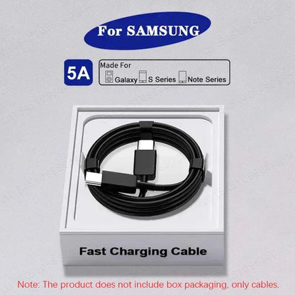 2PCS PD 45W USB C Cable For Samsung Galaxy S20 S21 S22 S23 Ultra Note 10 5G 20 A53 A54 Super Fast Charging USB Type C Data Cable - Urbizia