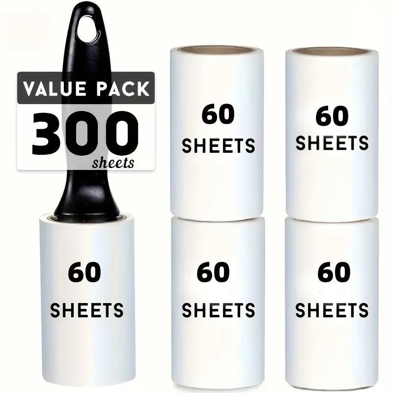 Extra-Sticky Lint Roller for Pet Hair – 60 or 300 Sheets