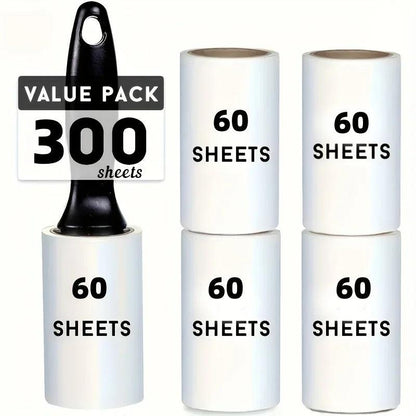 Extra-Sticky Lint Roller for Pet Hair – 60 or 300 Sheets
