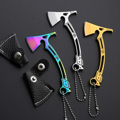 Stainless Steel Mini Kitchen Knife, Mini Hatchet, Keychain Knife, Portable Multi-Functional Bottle Opener with Sharp Blade