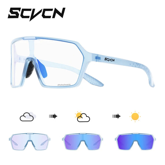 SCVCN Photochromic MTB Cycling Sunglasses – UV400, TR90