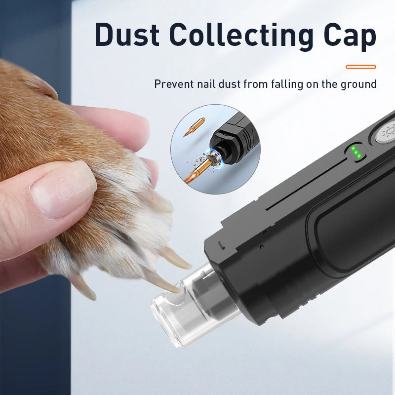 ROJECO P3 Rechargeable Pet Nail Grinder with LEDs