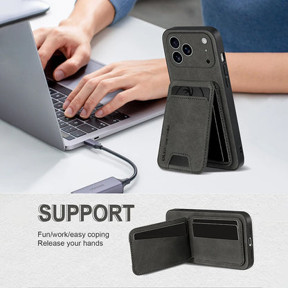 Luxury Synthetic Leather Card Bag Holder phone Case for iPhone 17 16 E 15 13 14 Pro Max Leather Card Slot Bag Protective Cover