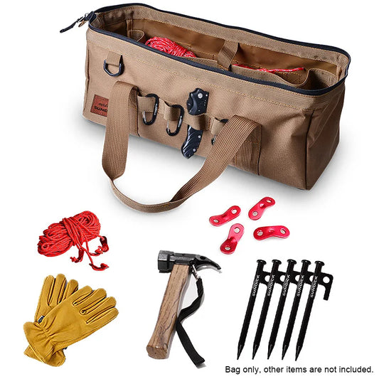 Camping Tool Bag Large Capacity Wide Mouth Storage Tool Bag Water Resistant Gear Bag Sturdy Bottom Camping Gear Bag Gear Bag