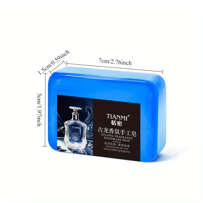 2Pcs Men's Cologne Soap, Three-In-One for Washing Hair, Face, and Body, Cleanses and Bathes the Entire Body, Moisturizes