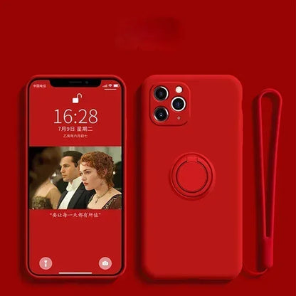 Liquid Silicone Ring Holder Case for Samsung Galaxy