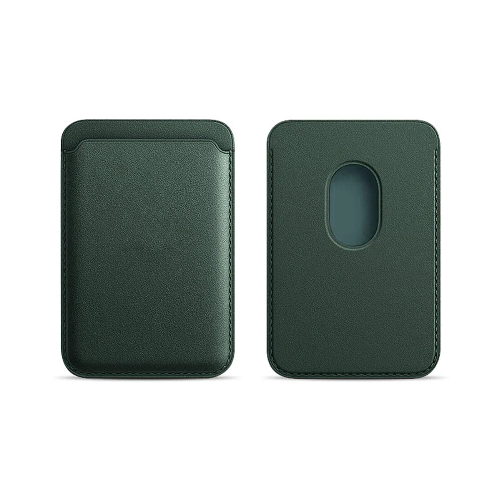 Leather Card Wallet Cover Phone Card Holder for MagSafe Magnetic Case Suitable for All iPhone for MagSafe Card Phone Back Bag