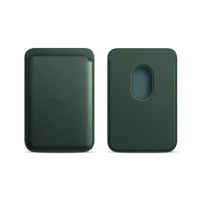 Leather Card Wallet Cover Phone Card Holder for MagSafe Magnetic Case Suitable for All iPhone for MagSafe Card Phone Back Bag