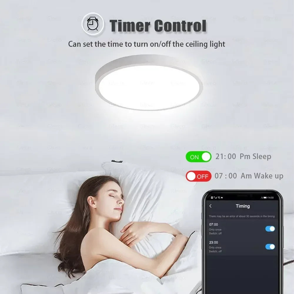 Tuya Zigbee 3.0 Smart Ceiling Light Wifi RGBCW Led Ceiling Lamp Livingroom Home Decoration Smart Lamp For Alexa, Google Home - Urbizia