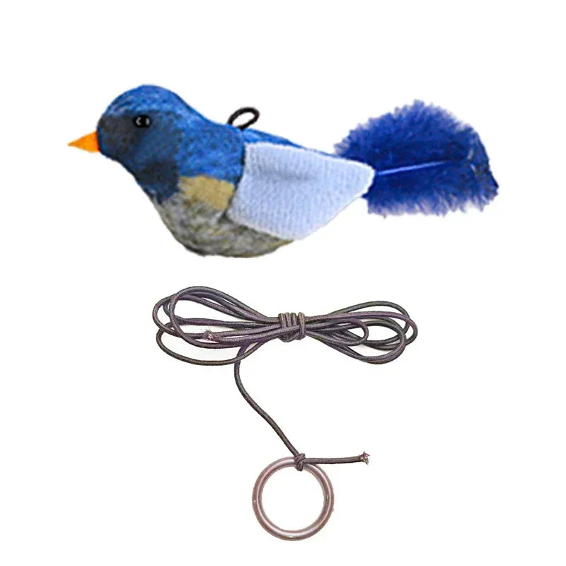 Hot lifelike Bird Vivid Cat Toys Pet Catnip Simulation Molding Cat Teaser with Feather Soft Plush Fabric Toys for Kitten - Urbizia