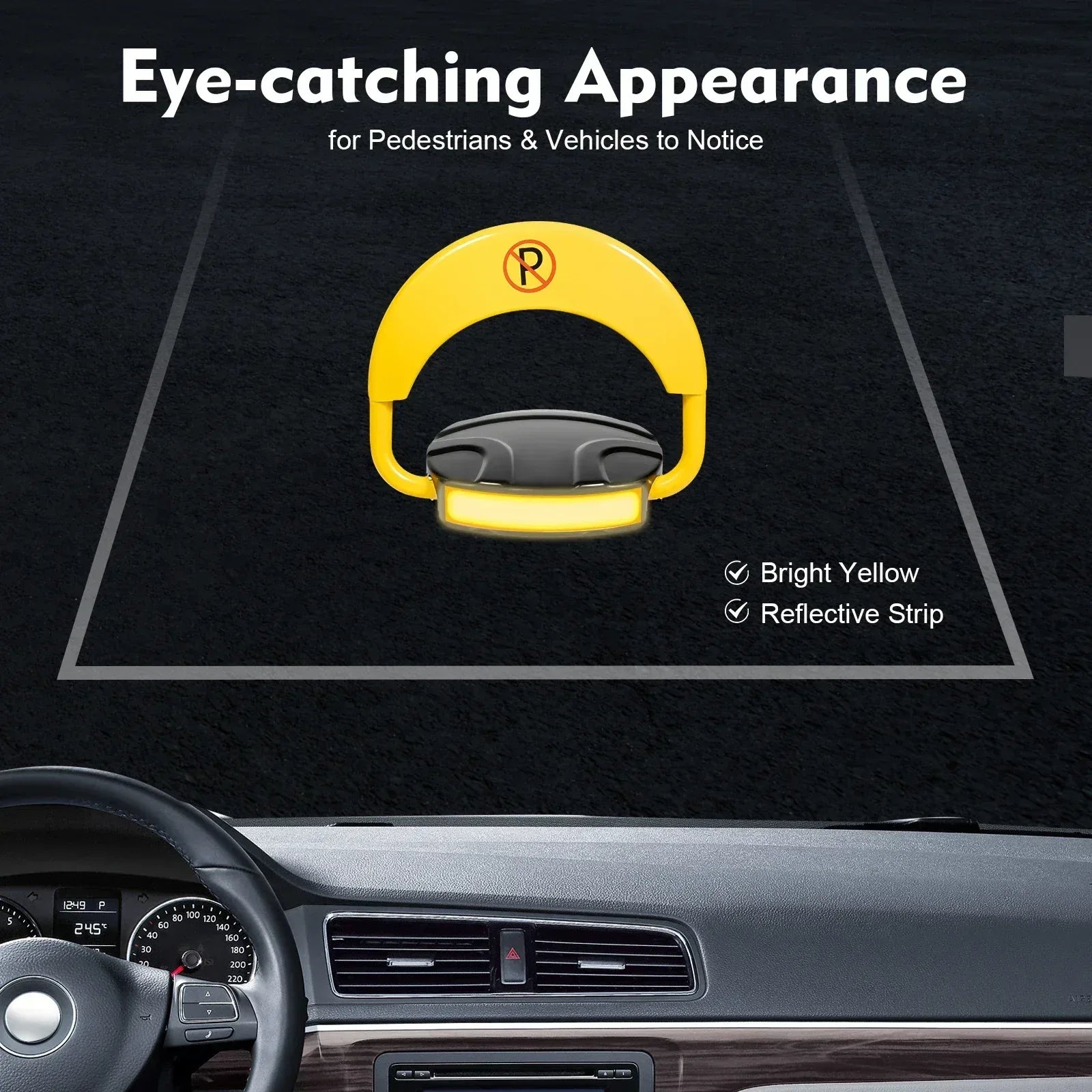 Intelligent Parking Lock with Remote Control 180° Foldable Barrier Auto Sensor Anti-collision Waterproof Lock - Urbizia