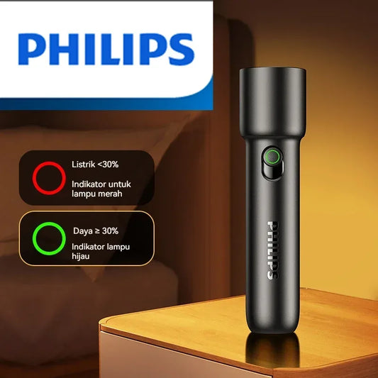 Philips 2024 New EDC Portable Flashlight Rechargeable LED Flashlights for Defensa Personal Self Defense Camping Hiking - Urbizia