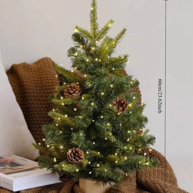 Artificial PVC Christmas Tree – 45cm / 60cm with Pinecones