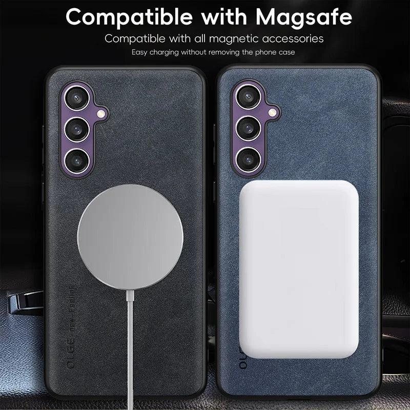 Magnetic MagSafe Leather Case for Samsung Galaxy Ultra Series