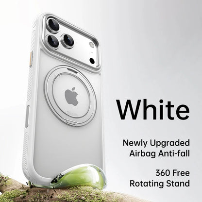 360° Mechanical Torque-Sound Rotating Stand Holder Magnetic Magsafe Phone Case For iPhone 16 15 14 13 17 18 Pro Max Plus Air 17E