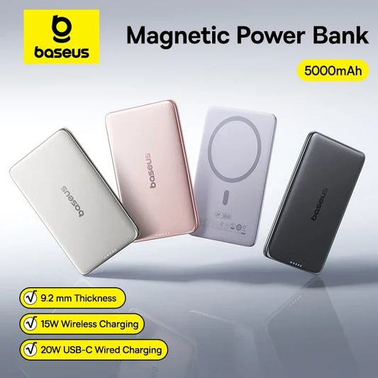 Baseus 5000mAh Slim Magnetic Power Bank 15W Wireless