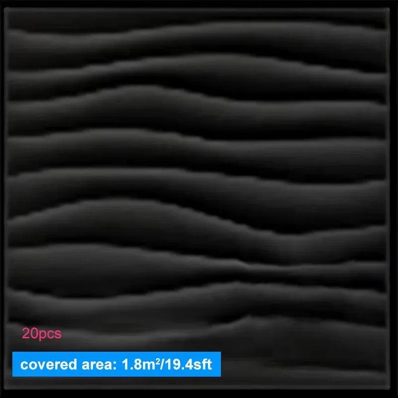 20PCS 3D Wall Panels 30x30cm Indoor Wall Decoration for Living Room Bedroom Hotel Office Mural Tile-Panel-Mold 3D Wall Sticker - Urbizia