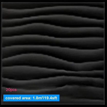 20PCS 3D Wall Panels 30x30cm Indoor Wall Decoration for Living Room Bedroom Hotel Office Mural Tile-Panel-Mold 3D Wall Sticker - Urbizia