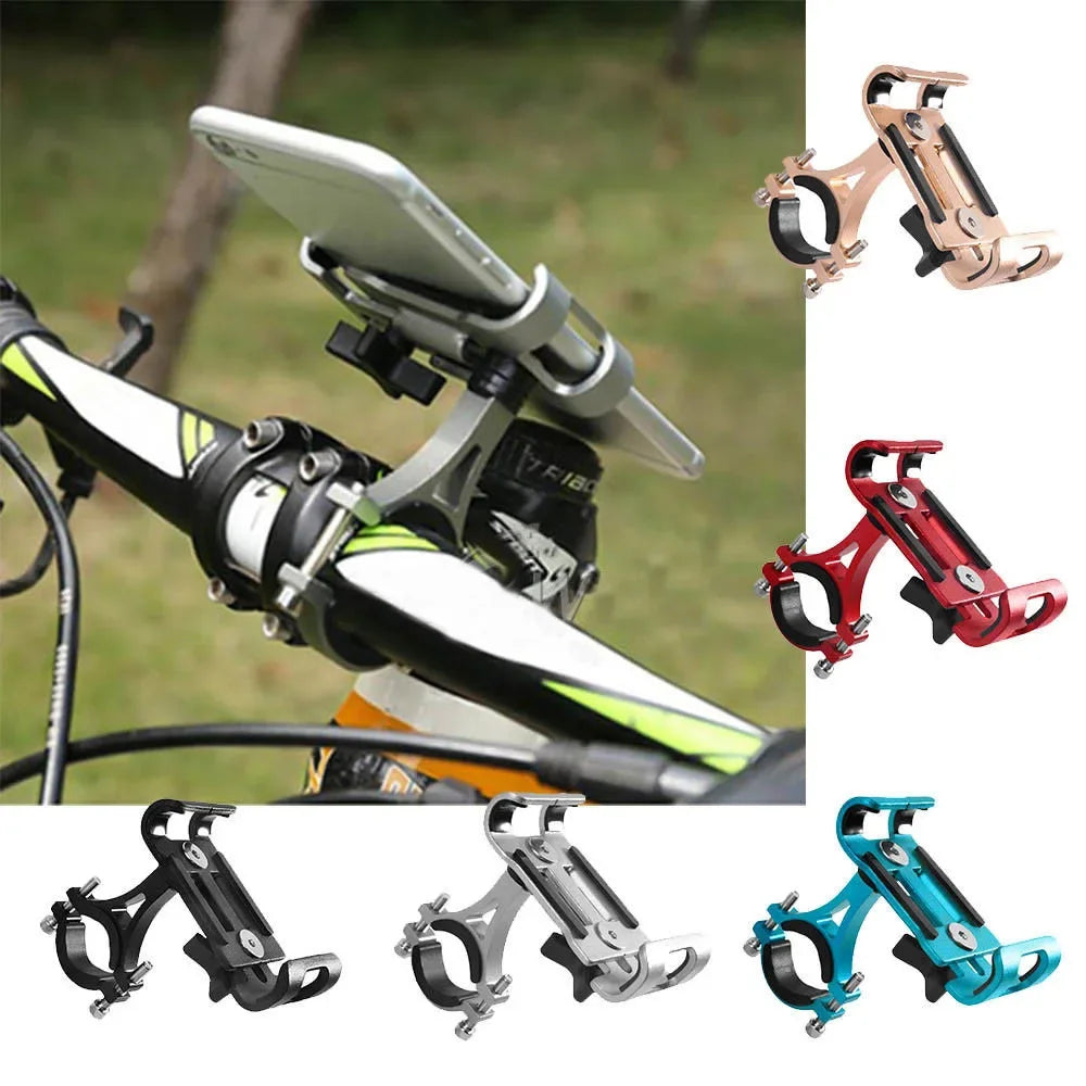 Motorcycle Bicycle Phone Holder Aluminum Alloy 360 Rotate Anti-slip Bracket Support GPS Clip Bike Phone Stand for iPhone Xiaomi