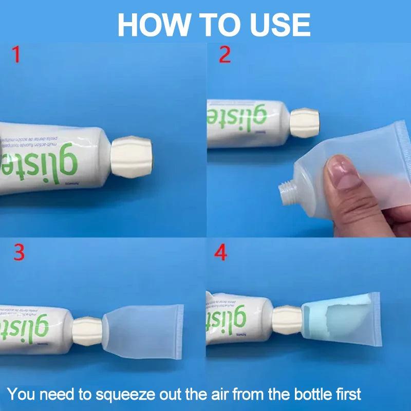Toothpaste Squeezer Adapter,No-Spill Tube Roller for Travel, Home, Bathroom Organizer Toothpaste Saver Tool Toothpaste Dispenser