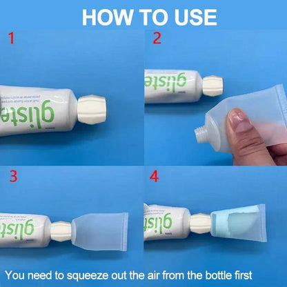 Toothpaste Squeezer Adapter,No-Spill Tube Roller for Travel, Home, Bathroom Organizer Toothpaste Saver Tool Toothpaste Dispenser