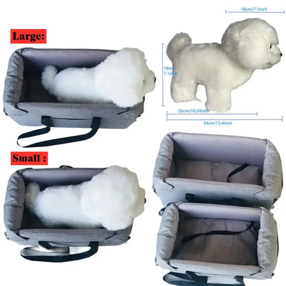 Dog Car Seat Bed Car Central Dog Car Seat Bed Portable Dog Carrier for Small Dogs Cats Safety Travel Bag Dog Accessories - Urbizia