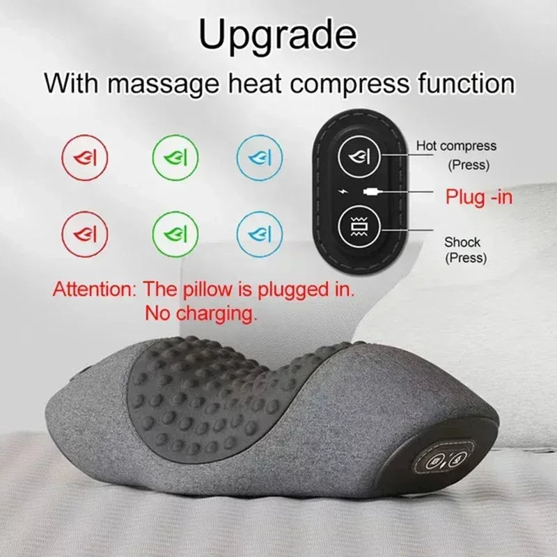 Electric Neck Massager Pillow Cervical Stretcher Heating - Urbizia