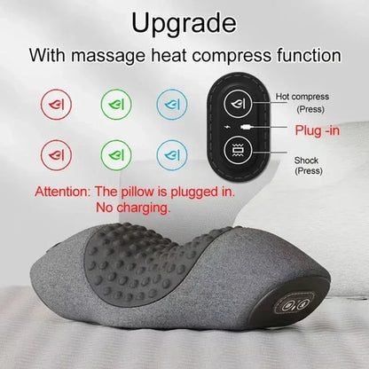 Electric Neck Massager Pillow Cervical Stretcher Heating - Urbizia