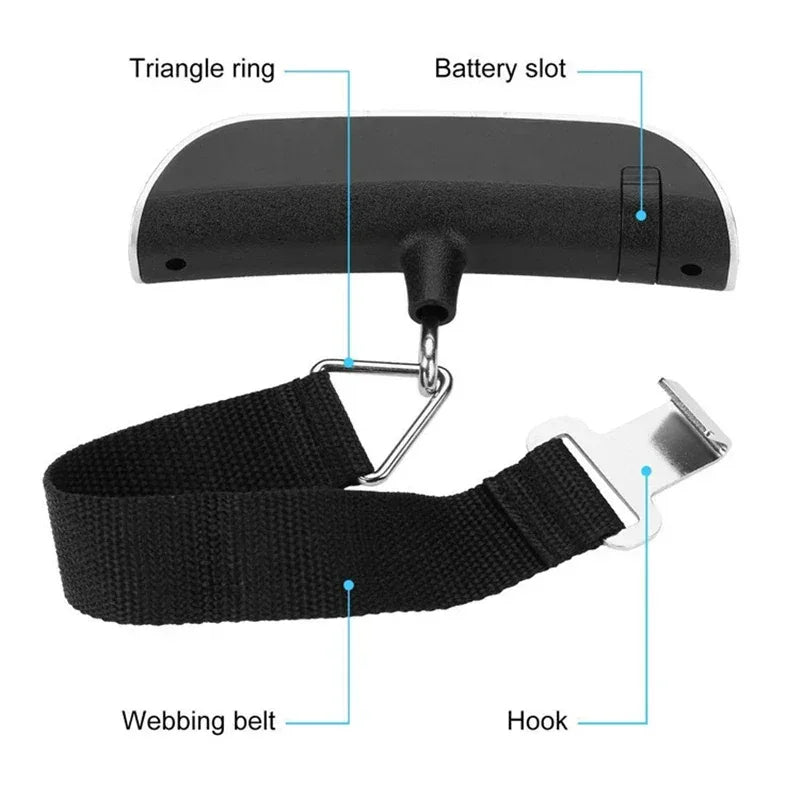 Portable Digital Luggage Scale – 50kg / 110lb LCD Hanging Scale - Urbizia