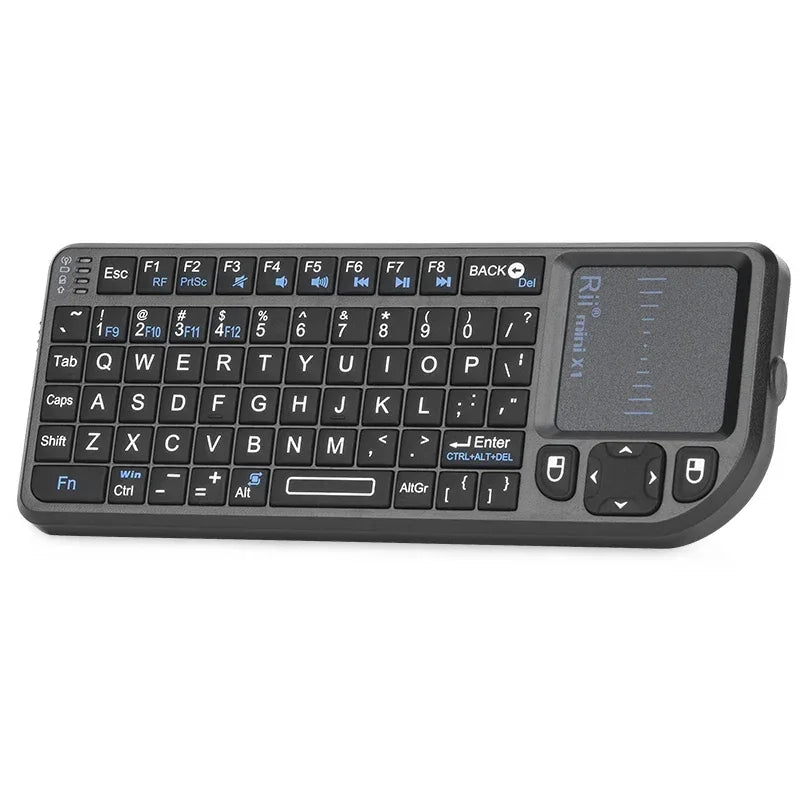 Original Rii X1 2.4GHz Mini Wireless Keyboard English/RU/ES/FR Keyboards with TouchPad for Android TV Box/PC/Laptop